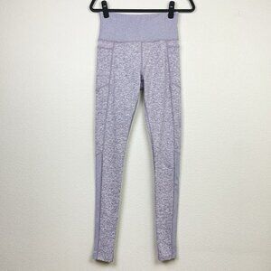 Athleta Women's Small Exhale Heel Tight Purple Spacedye High Rise Yoga Pilates